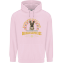 A German Shepherd Dog Mens 80% Cotton Hoodie Light Pink