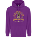 A German Shepherd Dog Mens 80% Cotton Hoodie Purple