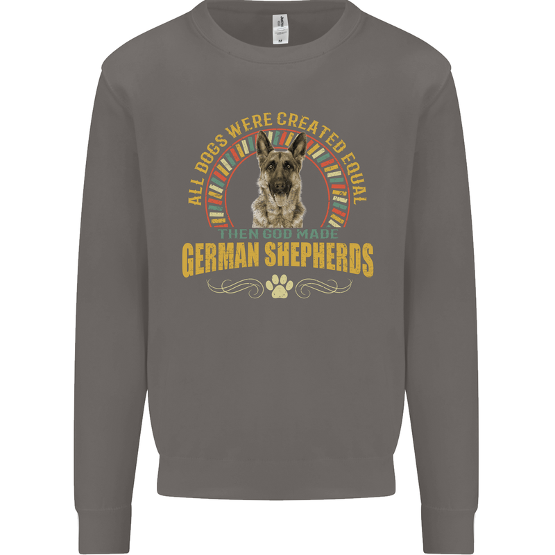 A German Shepherd Dog Mens Sweatshirt Jumper Charcoal