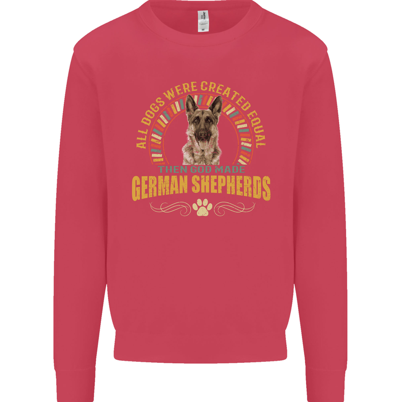 A German Shepherd Dog Mens Sweatshirt Jumper Heliconia