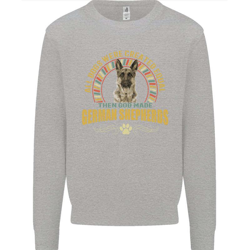 A German Shepherd Dog Mens Sweatshirt Jumper Sports Grey