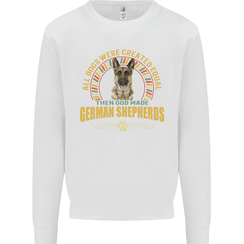 A German Shepherd Dog Mens Sweatshirt Jumper White