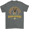 A German Shepherd Dog Mens T-Shirt 100% Cotton Charcoal