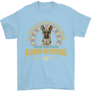 A German Shepherd Dog Mens T-Shirt 100% Cotton Light Blue