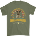 A German Shepherd Dog Mens T-Shirt 100% Cotton Military Green