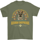 A German Shepherd Dog Mens T-Shirt 100% Cotton Military Green
