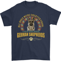 A German Shepherd Dog Mens T-Shirt 100% Cotton Navy Blue