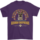 A German Shepherd Dog Mens T-Shirt 100% Cotton Purple