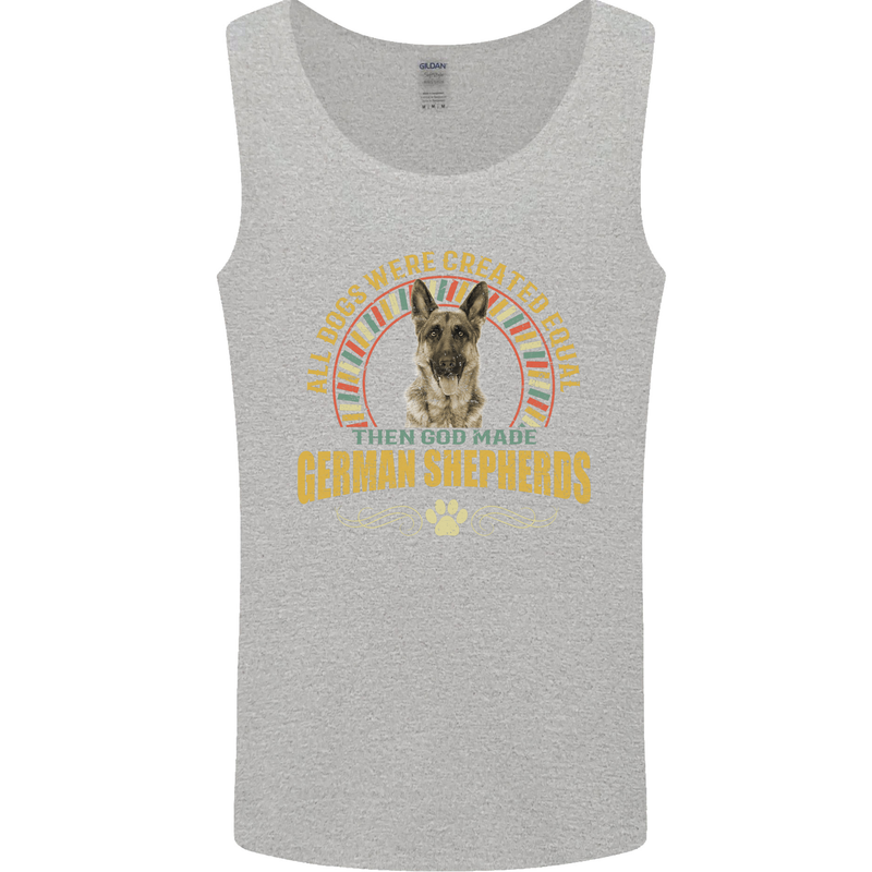 A German Shepherd Dog Mens Vest Tank Top Sports Grey