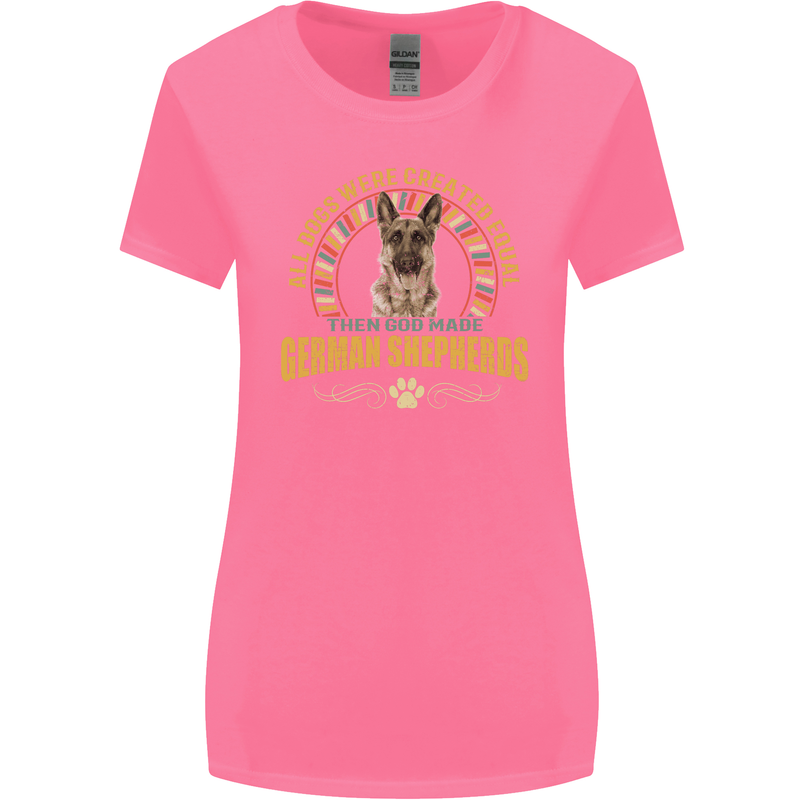 A German Shepherd Dog Womens Wider Cut T-Shirt Azalea