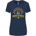 A German Shepherd Dog Womens Wider Cut T-Shirt Navy Blue