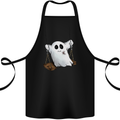 A Ghost on a Swing Halloween Funny Spirit Cotton Apron 100% Organic Black