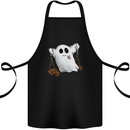 A Ghost on a Swing Halloween Funny Spirit Cotton Apron 100% Organic Black