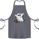 A Ghost on a Swing Halloween Funny Spirit Cotton Apron 100% Organic Steel