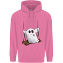 A Ghost on a Swing Halloween Funny Spirit Mens 80% Cotton Hoodie Azelea