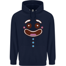 A GingerBread Man Childrens Kids Hoodie Navy Blue