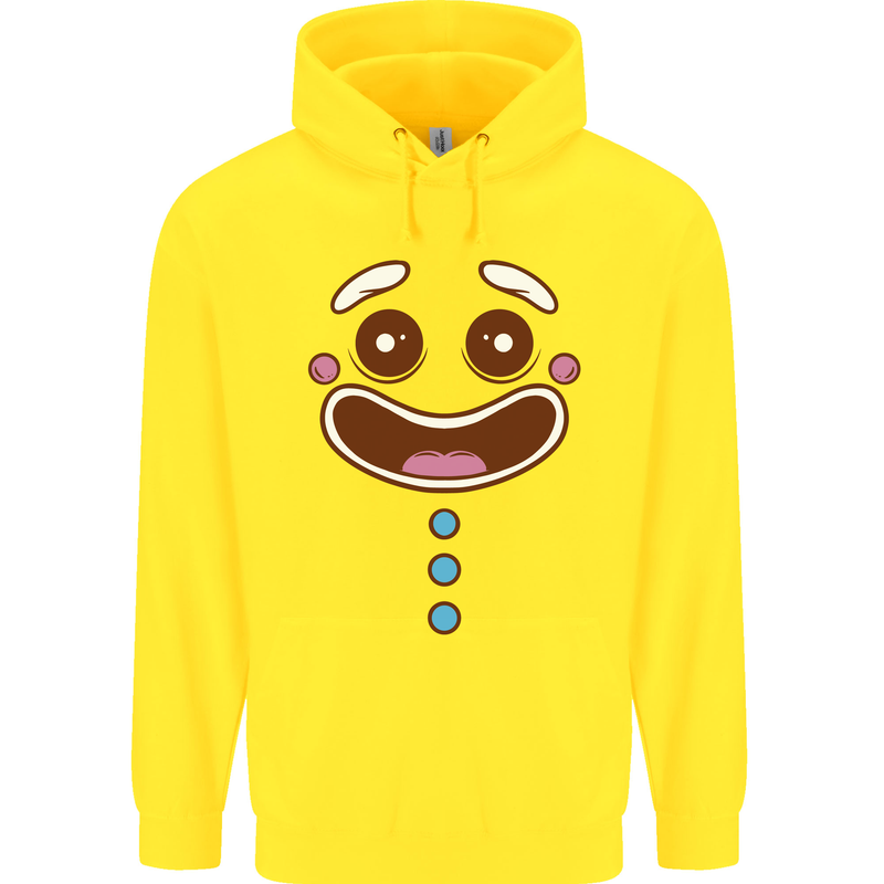 A GingerBread Man Childrens Kids Hoodie Yellow