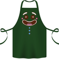 A GingerBread Man Cotton Apron 100% Organic Forest Green