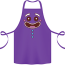 A GingerBread Man Cotton Apron 100% Organic Purple
