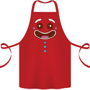 A GingerBread Man Cotton Apron 100% Organic Red