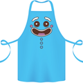 A GingerBread Man Cotton Apron 100% Organic Turquoise