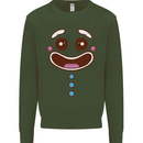 A GingerBread Man Kids Sweatshirt Jumper Forest Green