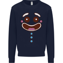 A GingerBread Man Kids Sweatshirt Jumper Navy Blue