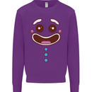 A GingerBread Man Kids Sweatshirt Jumper Purple