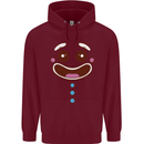A GingerBread Man Mens 80% Cotton Hoodie Maroon