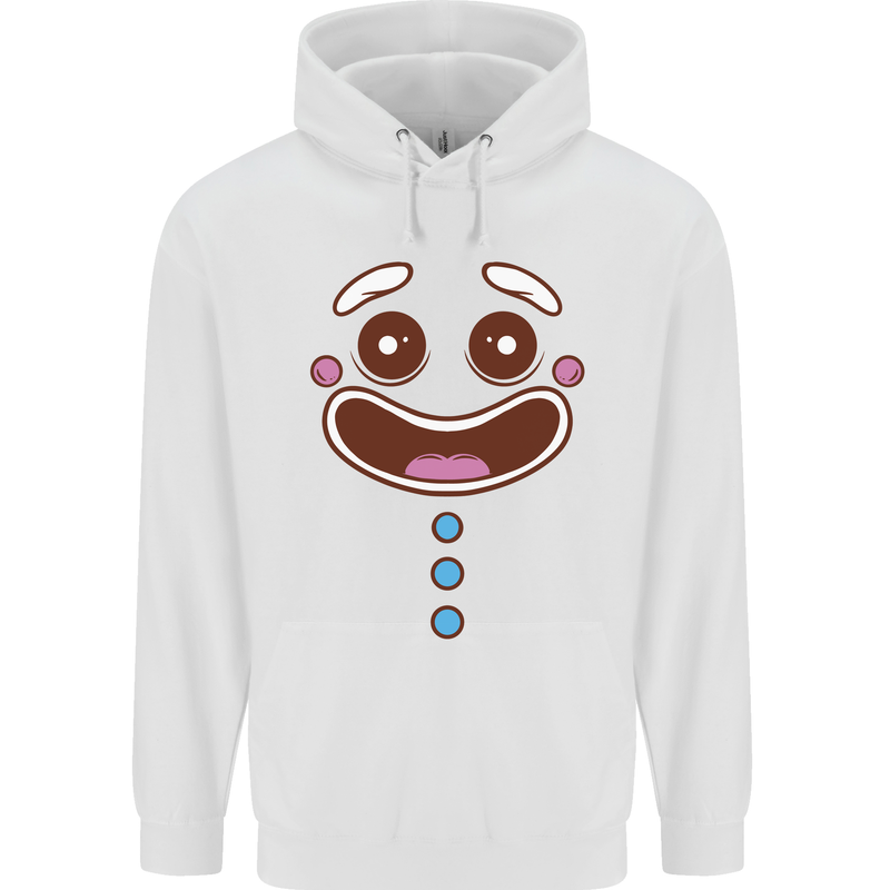 A GingerBread Man Mens 80% Cotton Hoodie White