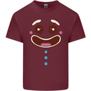 A GingerBread Man Mens Cotton T-Shirt Tee Top Maroon