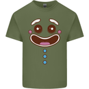 A GingerBread Man Mens Cotton T-Shirt Tee Top Military Green