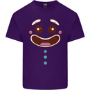 A GingerBread Man Mens Cotton T-Shirt Tee Top Purple