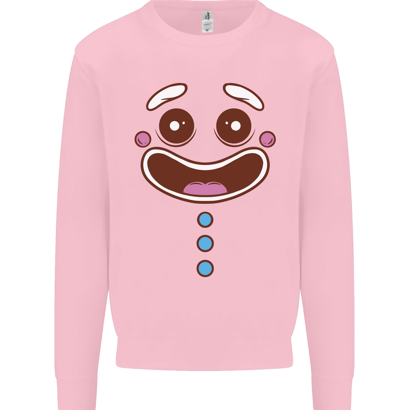 A GingerBread Man Mens Sweatshirt Jumper Light Pink