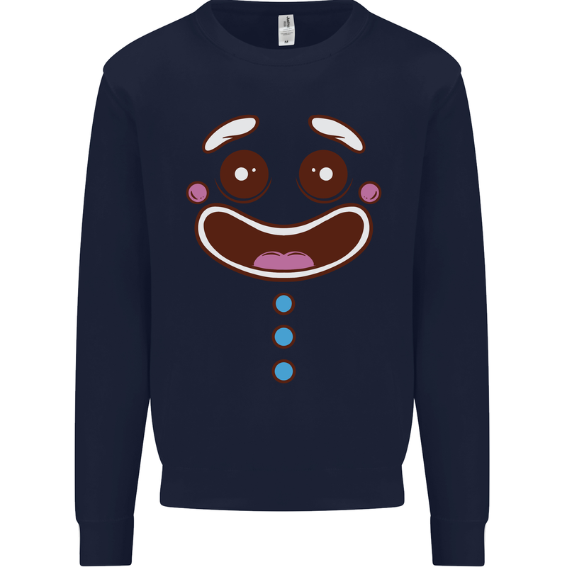 A GingerBread Man Mens Sweatshirt Jumper Navy Blue