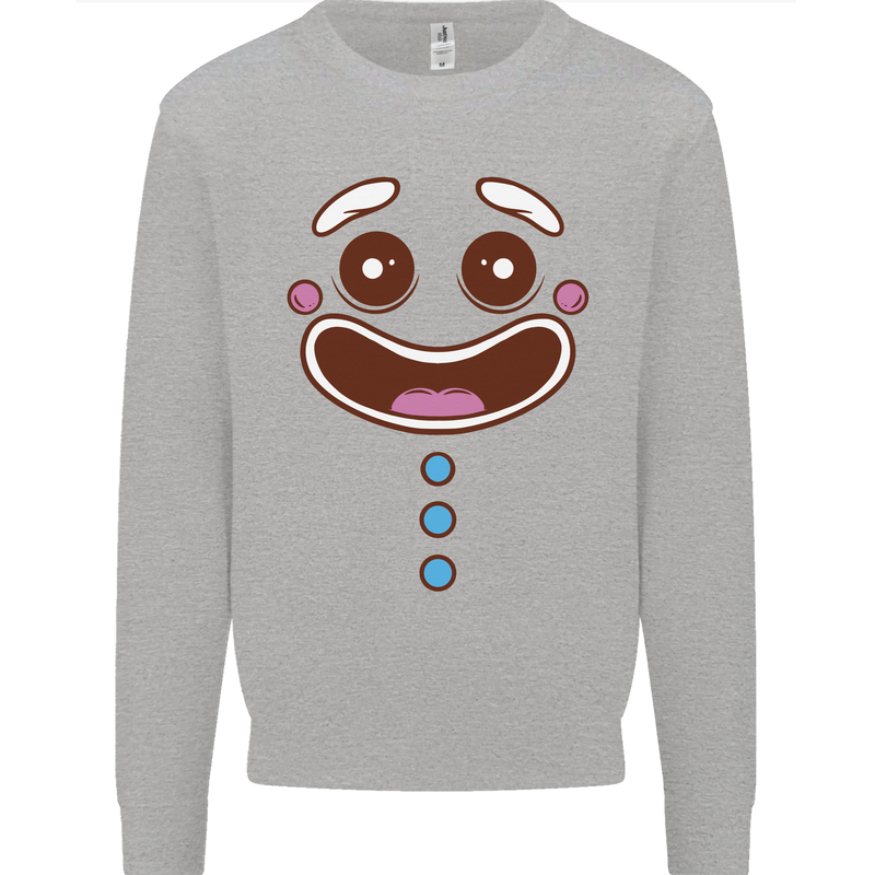 A GingerBread Man Mens Sweatshirt Jumper Sports Grey