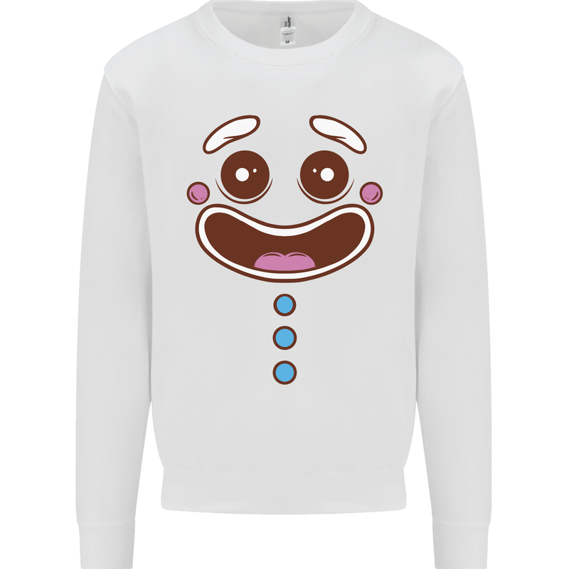 A GingerBread Man Mens Sweatshirt Jumper White