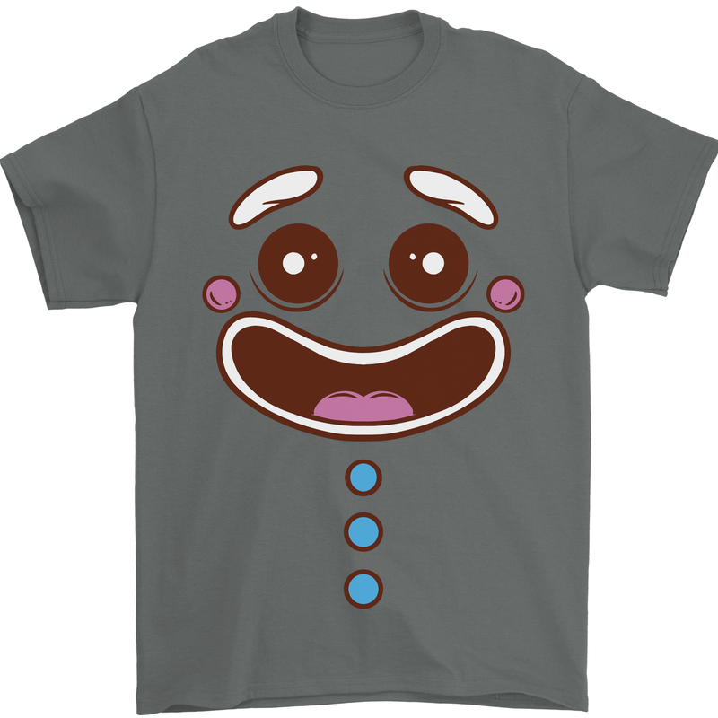 A GingerBread Man Mens T-Shirt 100% Cotton Charcoal