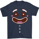 A GingerBread Man Mens T-Shirt 100% Cotton Navy Blue