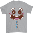 A GingerBread Man Mens T-Shirt 100% Cotton Sports Grey