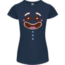 A GingerBread Man Womens Petite Cut T-Shirt Navy Blue