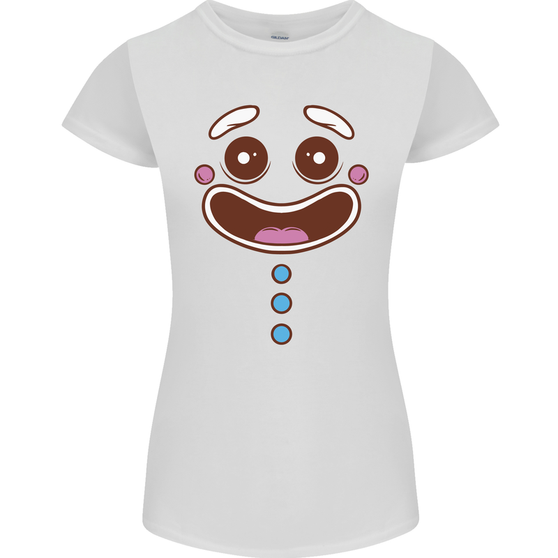 A GingerBread Man Womens Petite Cut T-Shirt White