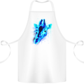A Giraffe Watercolour Cotton Apron 100% Organic White