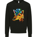 A Giraffe Watercolour Kids Sweatshirt Jumper Black