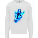 A Giraffe Watercolour Kids Sweatshirt Jumper White