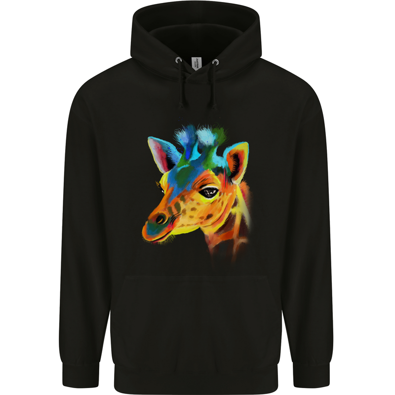 A Giraffe Watercolour Mens Hoodie Black