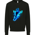 A Giraffe Watercolour Mens Sweatshirt Jumper Black
