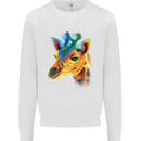 A Giraffe Watercolour Mens Sweatshirt Jumper White