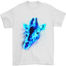 A Giraffe Watercolour Mens T-Shirt Cotton Gildan White