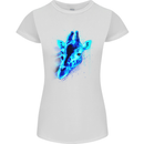 A Giraffe Watercolour Womens Petite Cut T-Shirt White